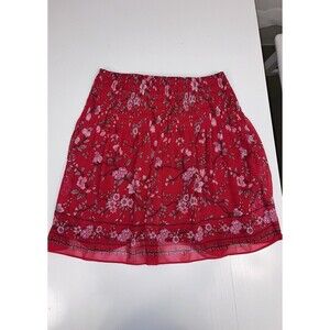 Max Studio Skirt Women’s Small Pink Floral Mini Cottagecore Silky